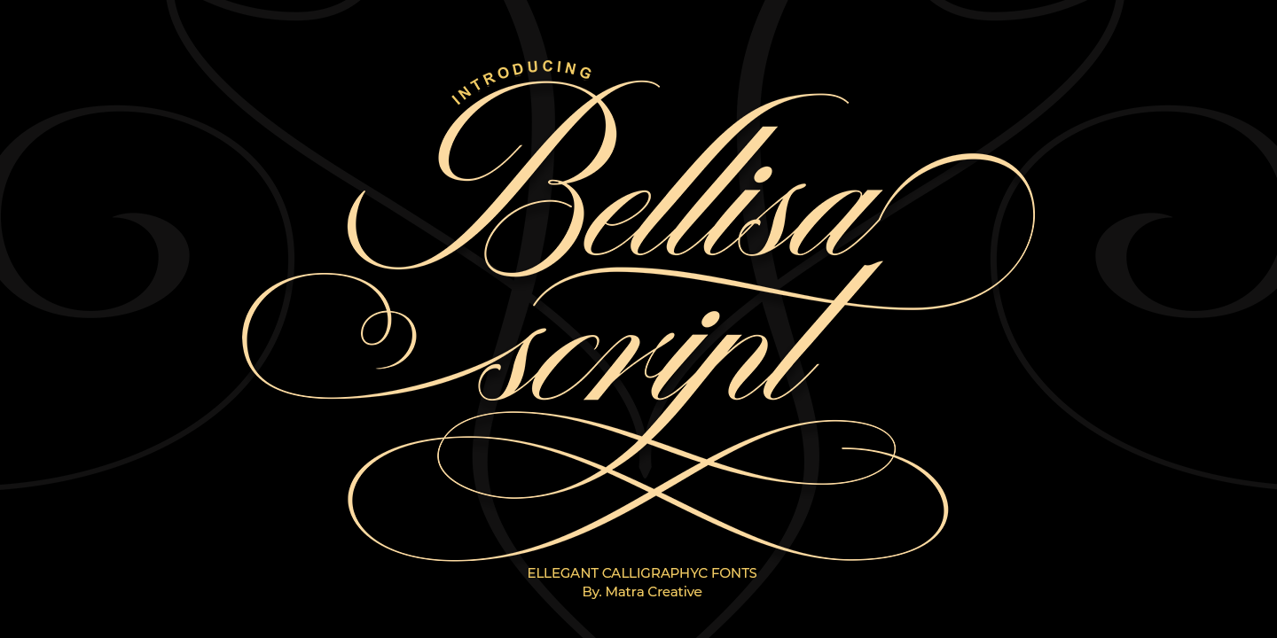Przykład czcionki Bellisa Script